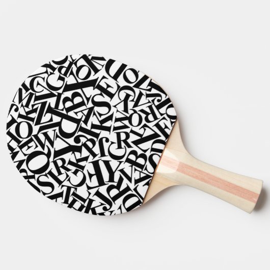 Alphabet Letters Tafeltennisbatje (Zijkant)