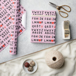 Alphabet Love Cadeaupapier