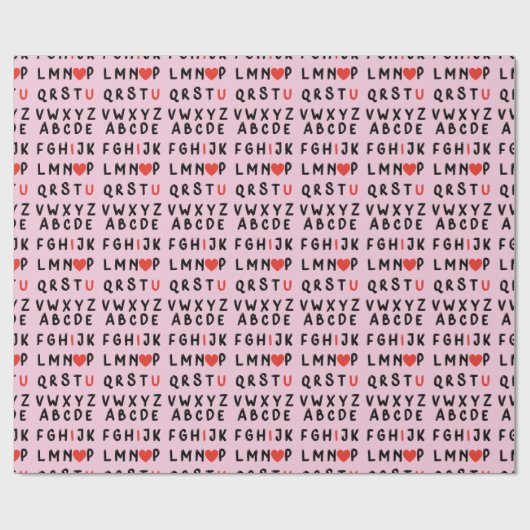 Alphabet Love Cadeaupapier (Vlak)