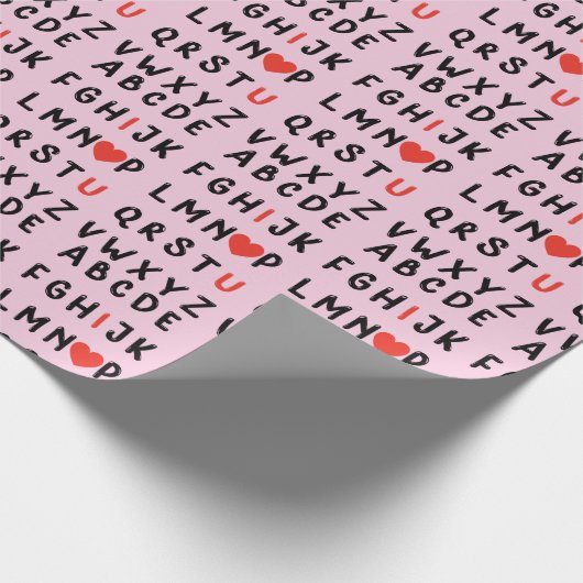 Alphabet Love Cadeaupapier (Hoek)