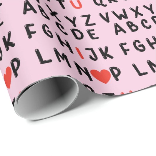 Alphabet Love Cadeaupapier (Rol Hoek)
