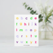 Alphabet Lower Hoesje Letters Briefkaart (Staand voorkant)