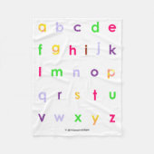 Alphabet Lower Hoesje Letters Fleece Deken (Voorkant)