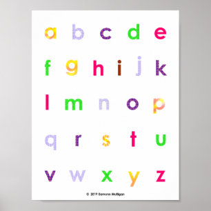 Alphabet Lower Hoesje Letters Poster