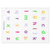 Alphabet Lower Hoesje Letters Tafelkleed (Voorkant (Horizontaal))