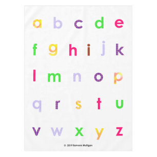 Alphabet Lower Hoesje Letters Tafelkleed