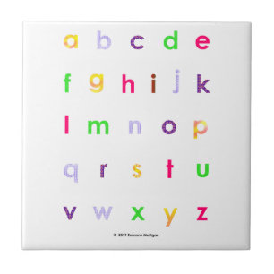 Alphabet Lower Hoesje Letters Tegeltje