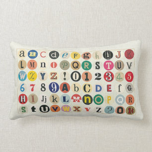 Alphabet Lumbar Pillow Kussen