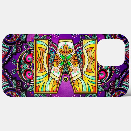 Alphabet M mandala Case-Mate iPhone Case (Achterkant (horizontaal))