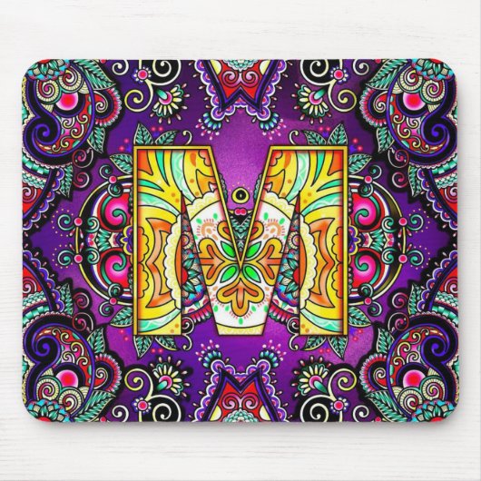 Alphabet M mandala Muismat (Voorkant)