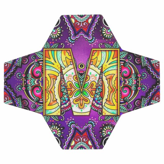 Alphabet M mandala Voetbal (Enkel)