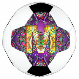 Alphabet M mandala Voetbal
