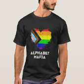 Alphabet maffia - lgbetq pride - klaagt over de in t-shirt (Voorkant)
