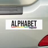 Alphabet Mafioso Rainbow LGBT Typografie Bumpersticker (Op auto)