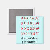 Alphabet Magnet (Voorkant / Achterkant)