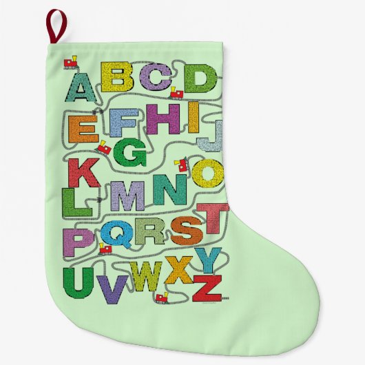 Alphabet Maze Poster Grote Kerstsok (Voorkant)