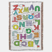 Alphabet Maze Puzzles Railroad Deken (Voorkant Verticaal)
