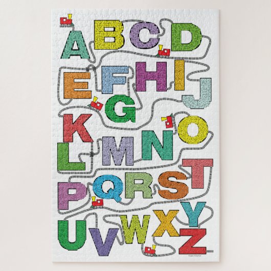 Alphabet Maze Puzzles Railroad Legpuzzel (Verticaal)