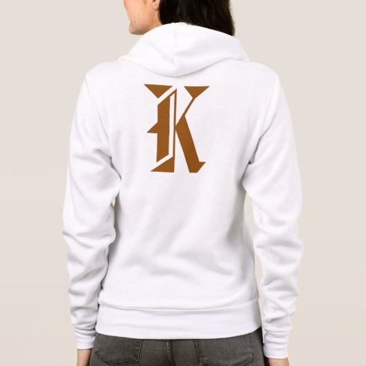 Alphabet Monogram Bella+Canvas Full-Zip Hoodie (Achterkant)
