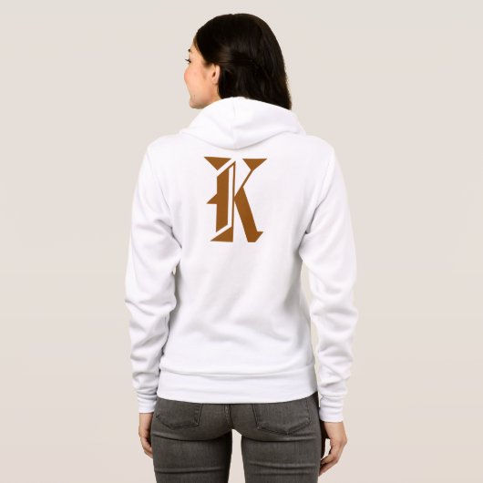 Alphabet Monogram Bella+Canvas Full-Zip Hoodie (Achterkant volledig)