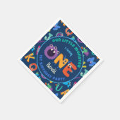 Alphabet Monsters 1e Verjaardag Ons Kleine Monster Servet (Hoek)