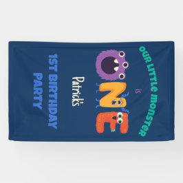 Alphabet Monsters 1e Verjaardag Ons Kleine Monster Spandoek