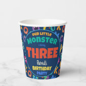 Alphabet Monsters Verjaardag Kleine Monster Add Ag Papieren Bekers (Voorkant)
