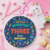 Alphabet Monsters Verjaardag Kleine Monster Add Ag Papieren Bordje (Feest)