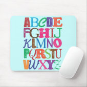 Alphabet Mousepad Muismat (Met muis)