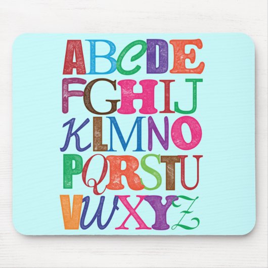 Alphabet Mousepad Muismat (Voorkant)