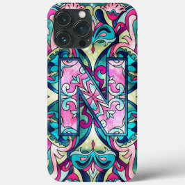 Alphabet N mandala Case-Mate iPhone Case