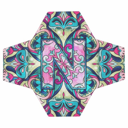 Alphabet N mandala Voetbal (Enkel)