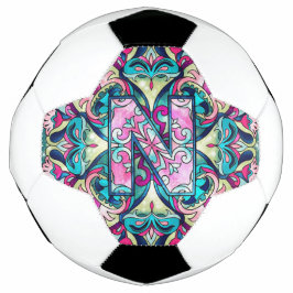 Alphabet N mandala Voetbal