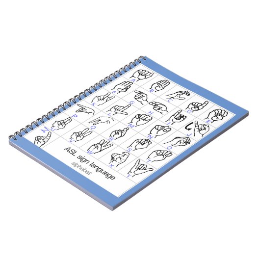 ALPHABET-notebook SIGN TAAL Notitieboek (Linkerzijde)