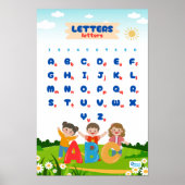 Alphabet & Numbers Educational Poster (Voorkant)