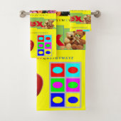 Alphabet Nummers Bathroom Towel sets Bad Handdoek (Insitu)