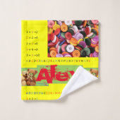 Alphabet Nummers Bathroom Towel sets Bad Handdoek (Wasdoekje)
