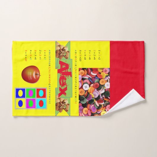 Alphabet Nummers Bathroom Towel sets Bad Handdoek (Handdoek)