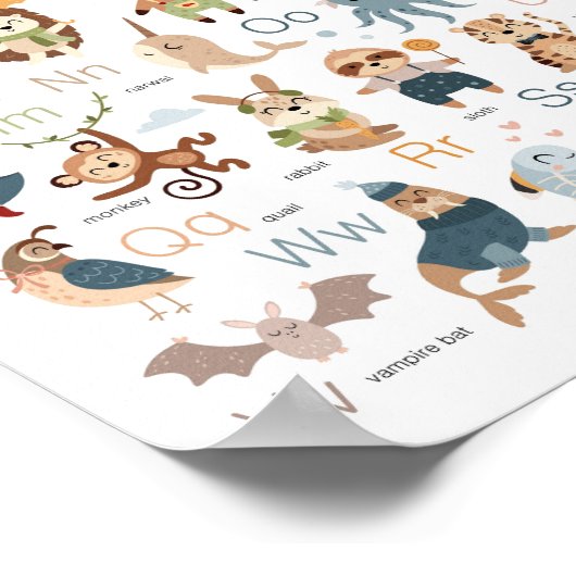 Alphabet Nursery Decor ABC Chart Poster (Hoek)