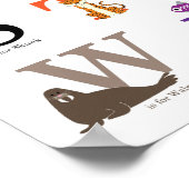 Alphabet Nursery Wall Art, originele tekeningen Poster (Hoek)