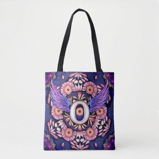 Alphabet O mandala Tote Bag (Voorkant)