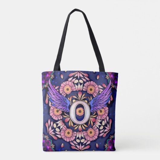 Alphabet O mandala Tote Bag (Achterkant)