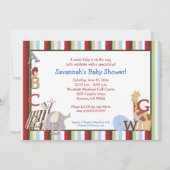 Alphabet Oerwoud Soup 5x7 Baby shower Kaart (Voorkant)