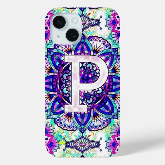 Alphabet P Case-Mate iPhone Case (Achterkant)