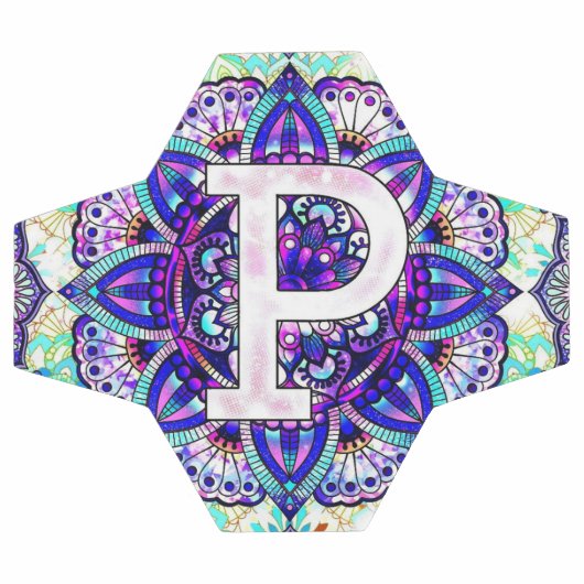 Alphabet P mandala Voetbal (Enkel)