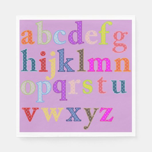 Alphabet Paper Napkin Servet (Voorkant)