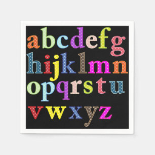 Alphabet Paper Napkin Servetten