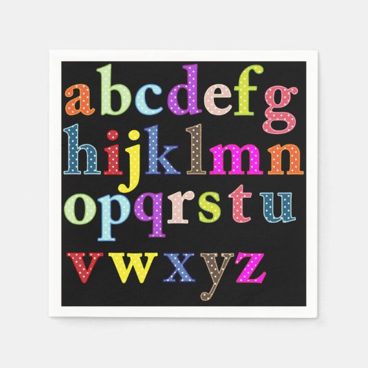 Alphabet Paper Napkin Servetten (Voorkant)