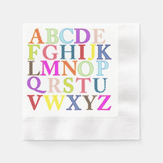 Alphabet Paper Napkin Servetten (Voorkant)