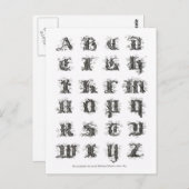 Alphabet Päris 1843 Briefkaart (Voorkant / Achterkant)